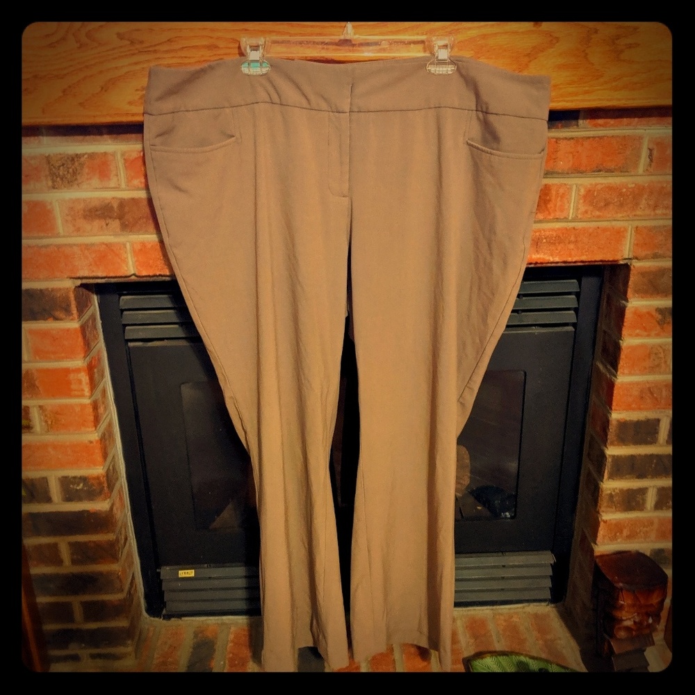 Apostrophe brand tan dress pants women's size 22w
